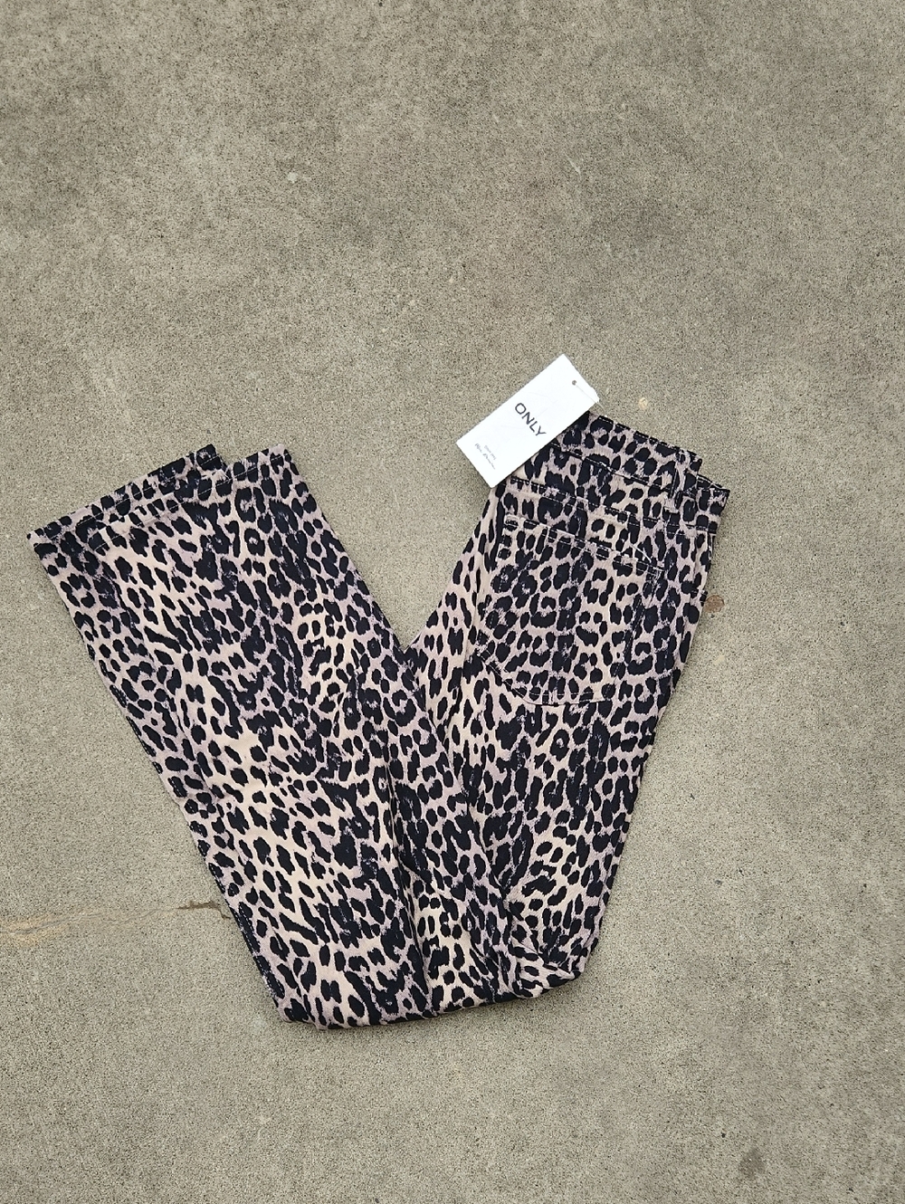 ONLY Leopard-Print High Waist pants